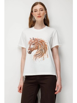 Onfashion Kadın Bluz 76449 Ekru