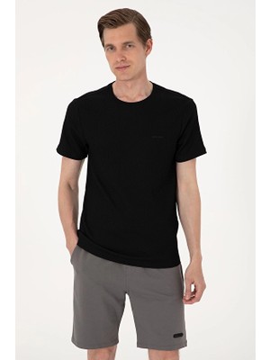 Pierre Cardin Slim Fit Kısa Kol Erkek Tişört 2197715 Siyah