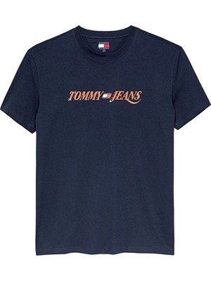 Tommy Jeans Erkek Tişört DM0DM22548 Mavi