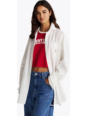 Tommy Jeans Kadın Gömlek DW0DW19357 Beyaz