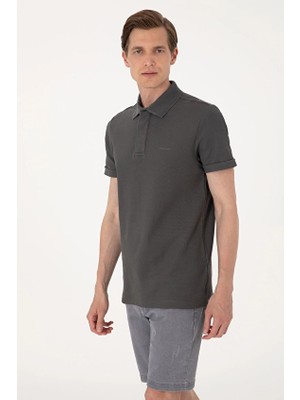 Pierre Cardin Slim Fit Kısa Kol Erkek Tişört 2176687 Gri