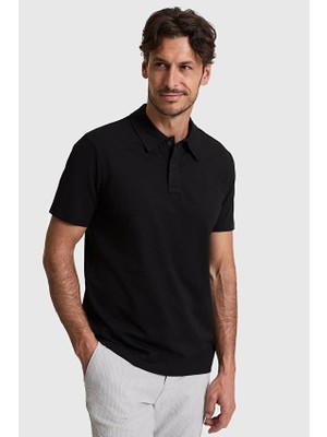 Pierre Cardin Regular Fit Erkek Tişört Pu 11033 Siyah