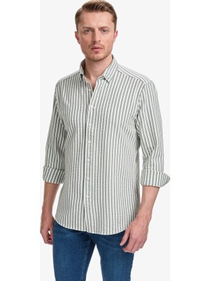 Pierre Cardin Regular Fit Erkek Gömlek Pu 10782 Yeşil