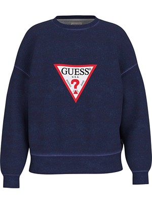 Guess Jeans Kadın Sweatshirt W5YQ12KCXQ1 Lacivert