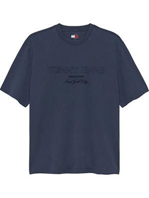 Tommy Jeans Erkek Tişört DM0DM22545 Mavi
