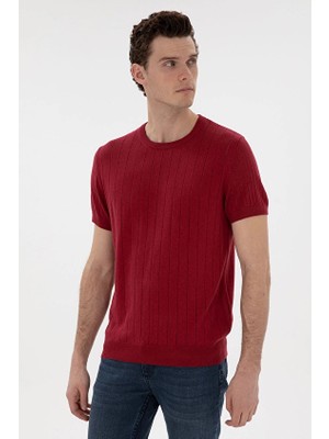 Pierre Cardin Regular Fit Kısa Kol Erkek Tişört 2119434 Nar