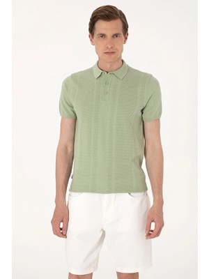 Pierre Cardin Slim Fit Kısa Kol Erkek Tişört 2170573 Açık Haki