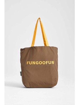 Fungoofun Kadın Bez Kol Çantası F553MİNİTORBA Kahve
