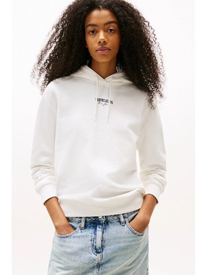 Tommy Jeans Kadın Sweatshirt DW0DW20943 Beyaz