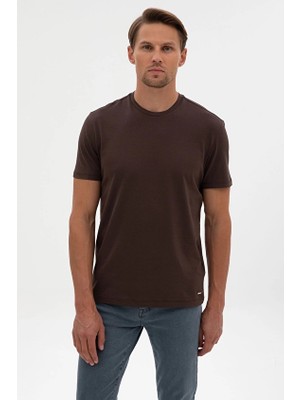 Pierre Cardin Slim Fit Erkek Tişört 2410837 Kahve