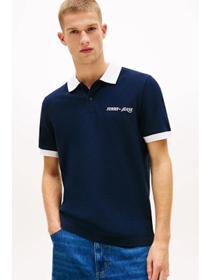 Tommy Jeans Erkek Tişört DM0DM23036 Mavi