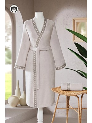 Özdilek Aurea Nakışlı Kimono Kadın Bornoz Seti