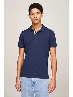 Tommy Jeans Erkek Tişört DM0DM15370 Indıgo