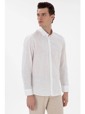 Pierre Cardin Slim Fit Uzun Kol Erkek Gömlek 2132703 Beyaz