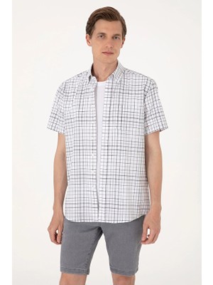 Pierre Cardin Regular Fit Kısa Kol Erkek Gömlek 2140855 Gri