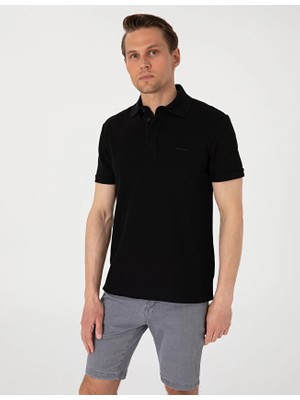 Pierre Cardin Slim Fit Kısa Kol Erkek Tişört 2176687 Siyah