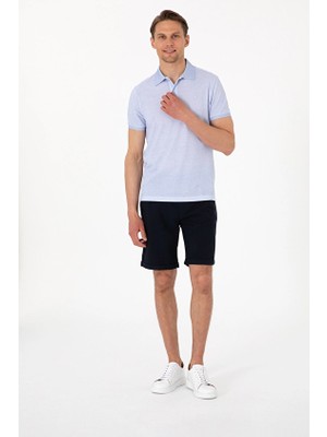 Pierre Cardin Slim Fit Kısa Kol Erkek Tişört 2175130 Açık Mavi