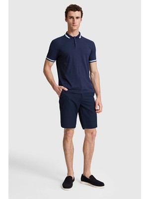Pierre Cardin Slim Fit Erkek Bermuda Pu 10876 Lacivert