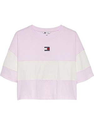 Tommy Jeans Kadın Tişört DW0DW18706 Pembe