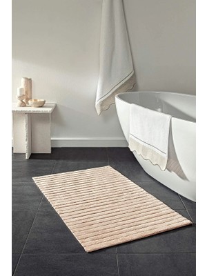 Cottons &amp; Clouds Stripe Banyo Paspası 61 x 102 cm