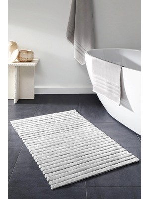 Cottons &amp; Clouds Stripe Banyo Paspası 61 x 102 cm