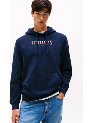 Tommy Jeans Erkek Sweatshirt DM0DM22113 Indıgo