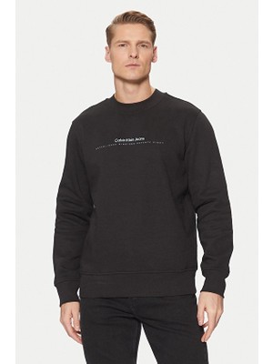 Calvin Klein Jeans Erkek Sweatshirt J30J327119 Siyah/siyah