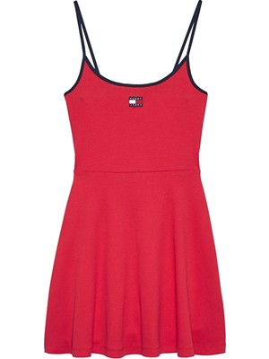 Tommy Jeans Kadın Elbise DW0DW22335 Kırmızı