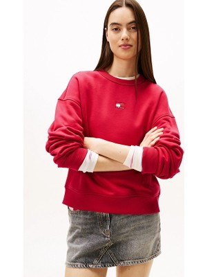 Tommy Jeans Kadın Sweatshirt DW0DW17325 Kırmızı