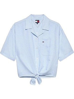 Tommy Jeans Kadın Gömlek DW0DW22210 Mavi