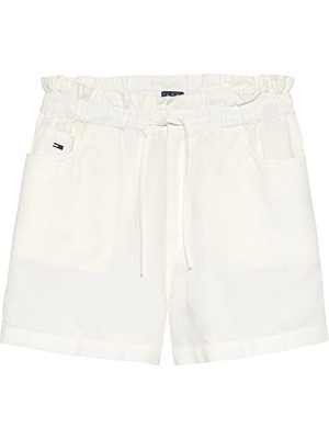 Tommy Jeans Kadın Şort DW0DW22227 Beyaz