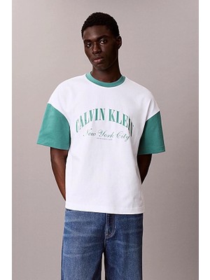 Calvin Klein Jeans Erkek Tişört LV04RF229G Beyaz