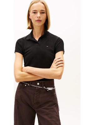 Tommy Jeans Kadın Tişört DW0DW21931 Siyah