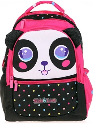 Kaukko Kids&amp;love Sırt Çantasi (Cute Face Panda) L5120