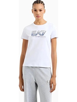 Ea7 Kadın Tişört 7W000183AF10373 Beyaz