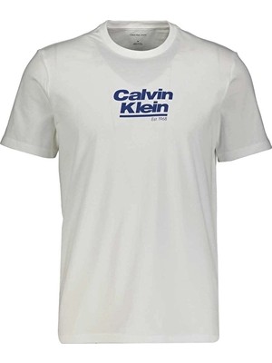 Calvin Klein Jeans Erkek Tişört LV14RF803G Beyaz