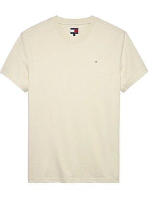 Tommy Jeans Erkek Tişört DM0DM21780 Bej/gri
