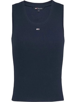 Tommy Jeans Kadın Tişört DW0DW20673 Lacivert