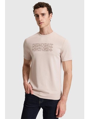 Pierre Cardin Regular Fit Erkek Tişört Pu 9732 Koyu Bej