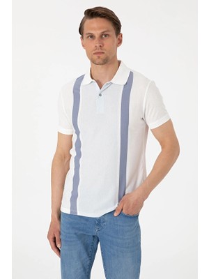 Pierre Cardin Slim Fit Kısa Kol Erkek Tişört 2131827 Ekru