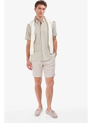Pierre Cardin Slim Fit Erkek Bermuda Pu 10889 Bej