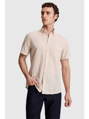 Pierre Cardin Regular Fit Erkek Gömlek Pu 10818 Bej