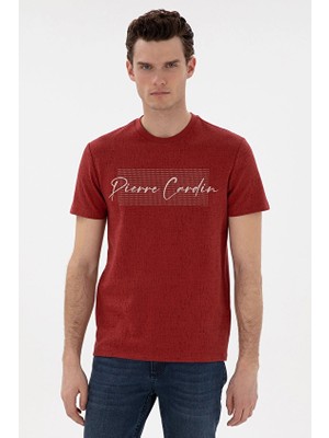Pierre Cardin Slim Fit Kısa Kol Erkek Tişört 2131684 Nar