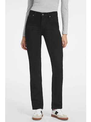 Guess Jeans Regular Fit Denim Kumaş Kadın Kot Pantolon W4YA98D5E81 Siyah