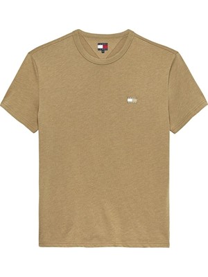 Tommy Jeans Erkek Tişört DM0DM22667 Bej