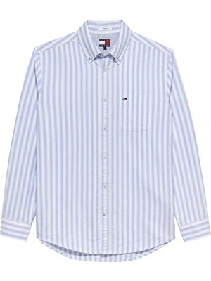Tommy Jeans Erkek Gömlek DM0DM22790 Mavi
