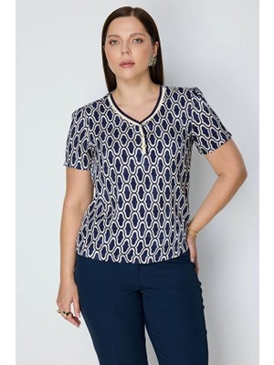 Onfashion Kadın Bluz 76362 Indıgo