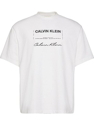 Calvin Klein Jeans Erkek Tişört LV04RE827G Beyaz