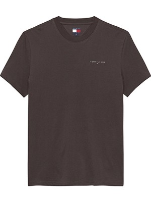 Tommy Jeans Erkek Tişört DM0DM21780 Kahverengi