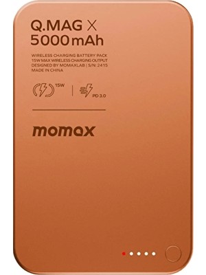 Özdilek Momax IP116AM Q.mag x 5000MAH Wireless Taşınabilir Şarj Cihazı Titanyum